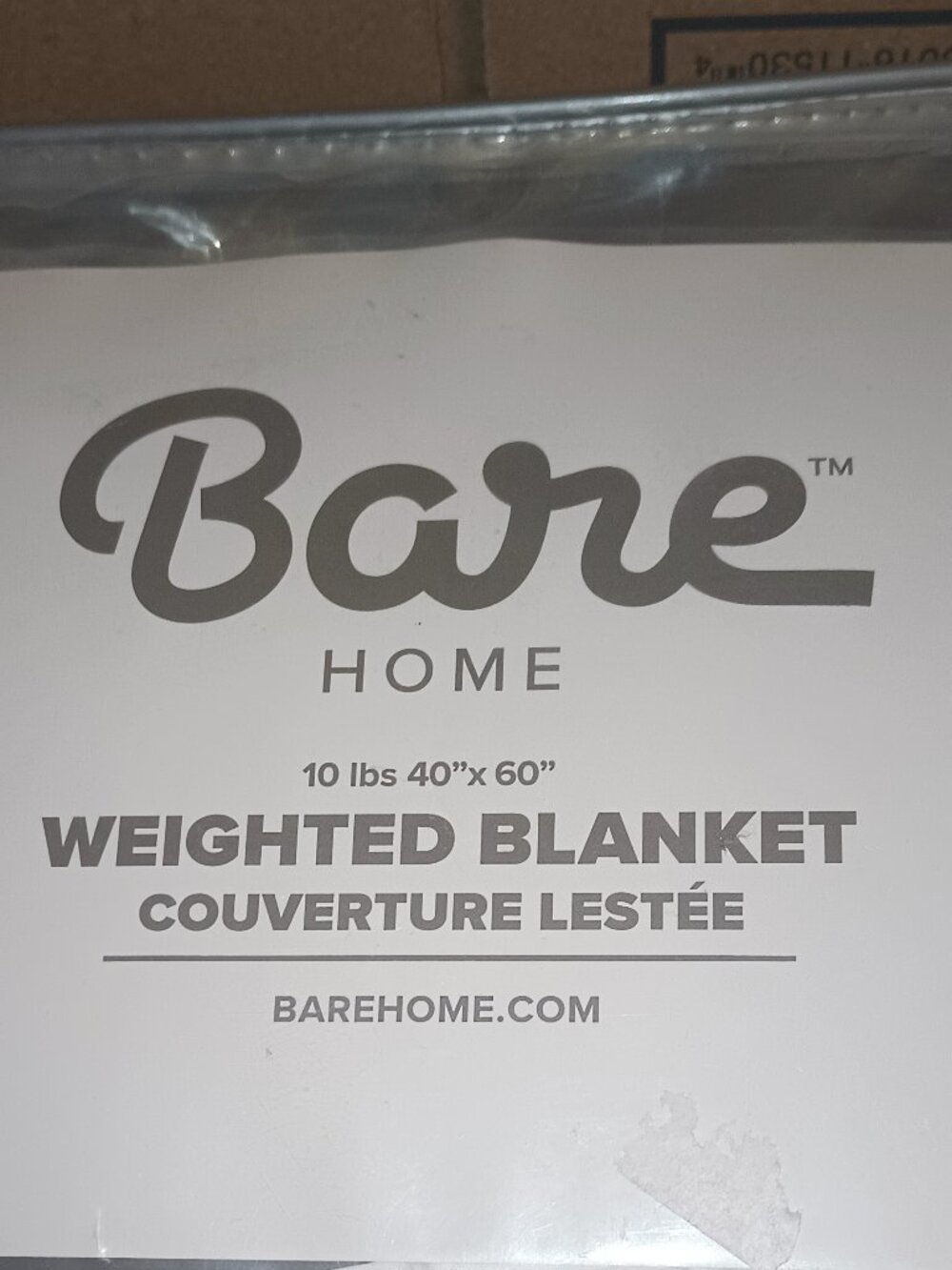 NEW Cotton Weighted Blanket by Bare Home - 10 lb 40" x 60", White - Picture 10 of 10